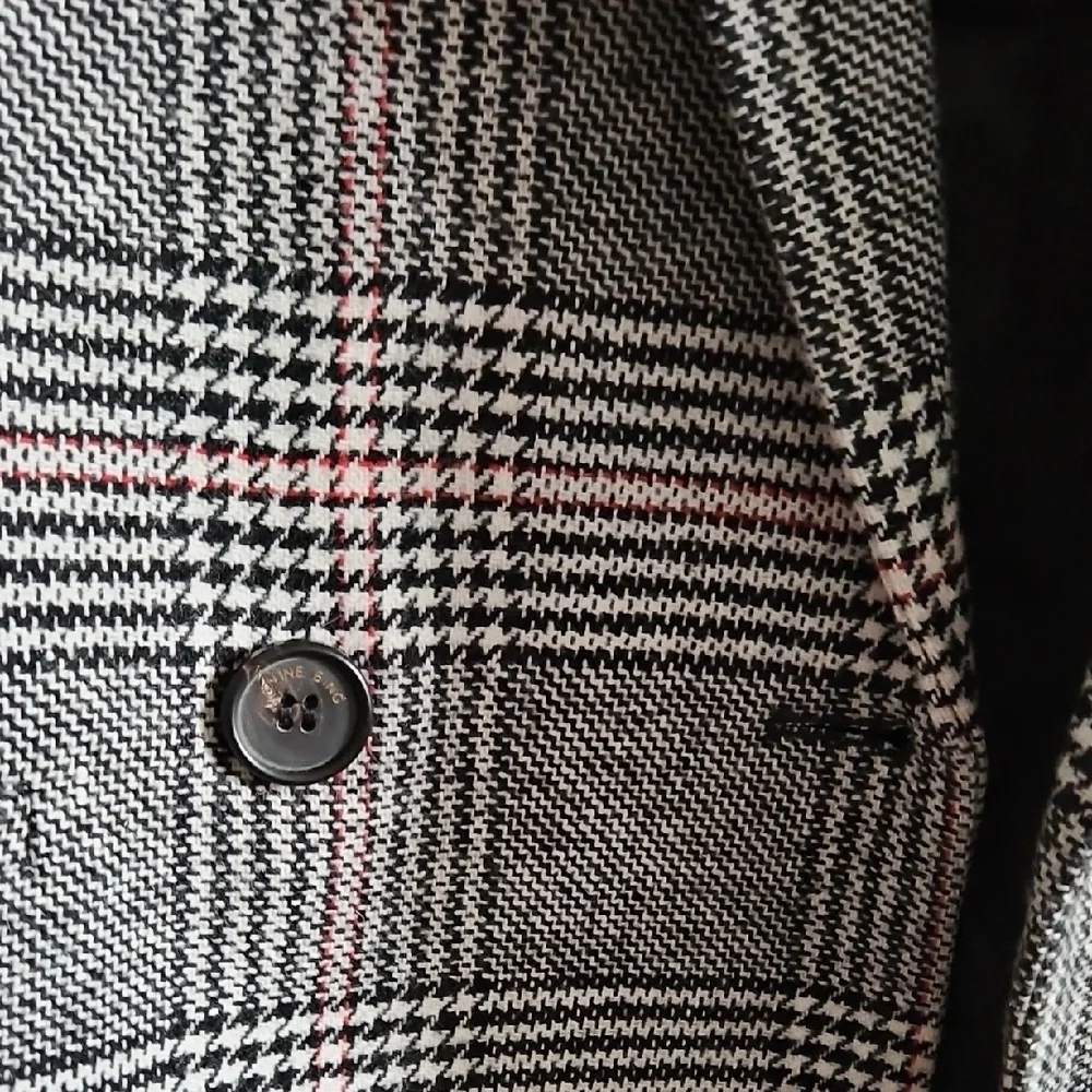 Anine Bing Size S Black and White Checkered Blazer